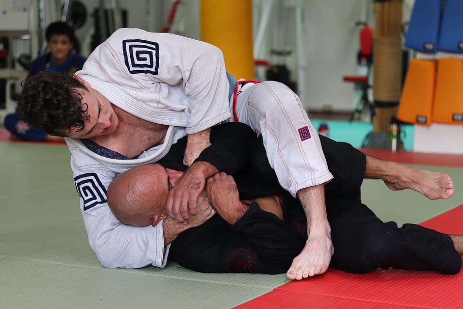 two men doing jiu jutsu, person, human, sport, sports, judo, injury, HD wallpaper
