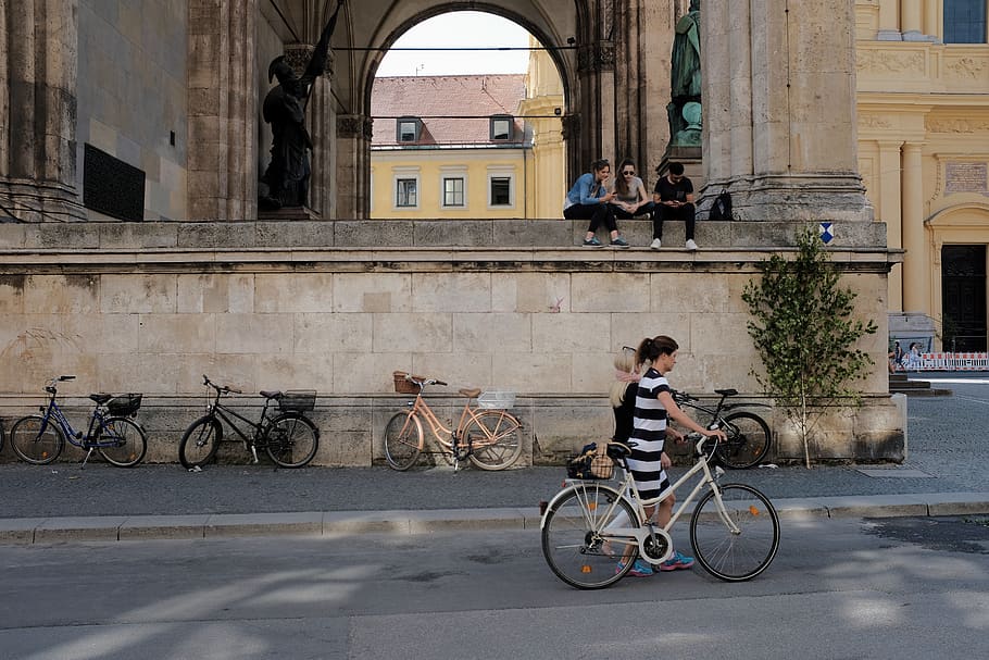 HD wallpaper: germany, munich, stripes, teens, youth, hanging out, bikes - Wallpaper Flare