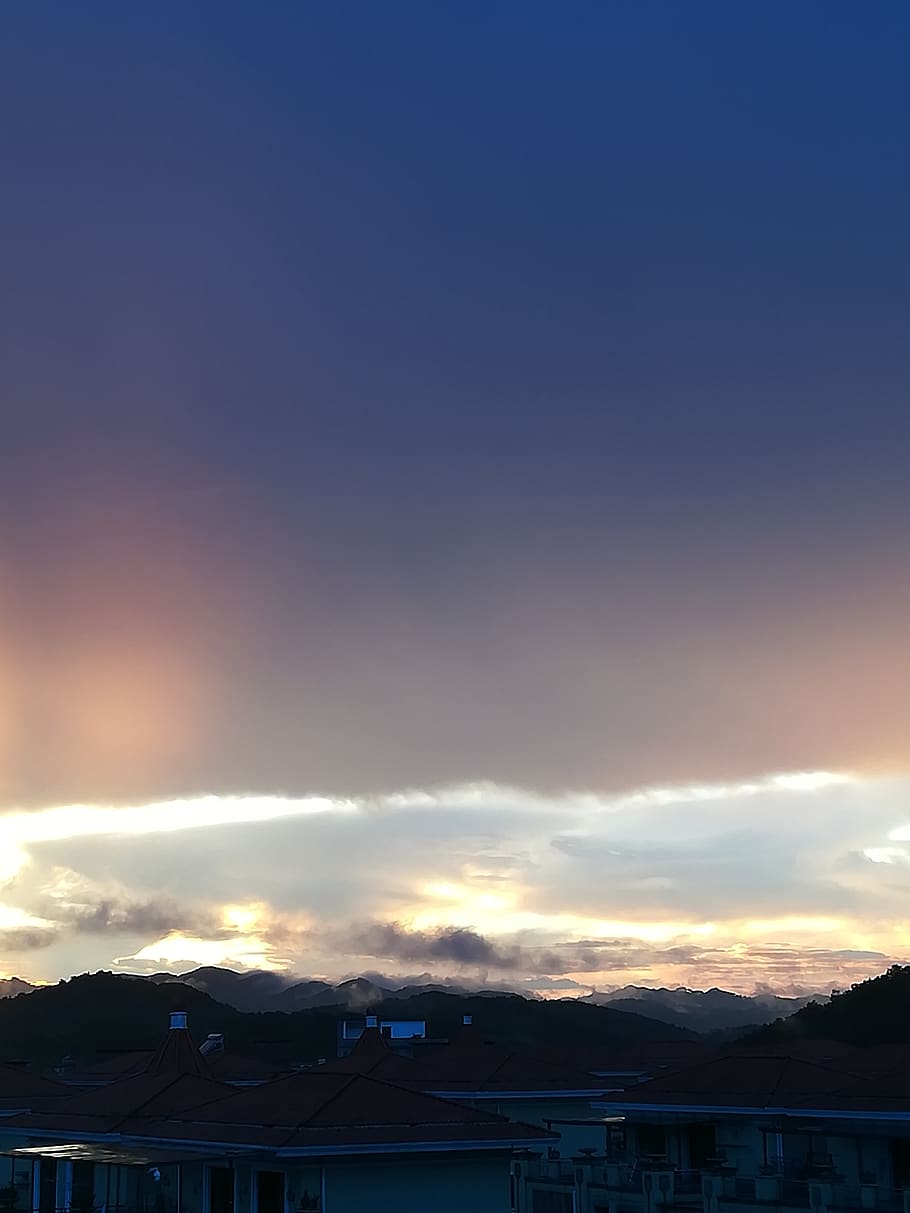 sky, rural, cloud - sky, sunset, architecture, built structure HD wallpaper