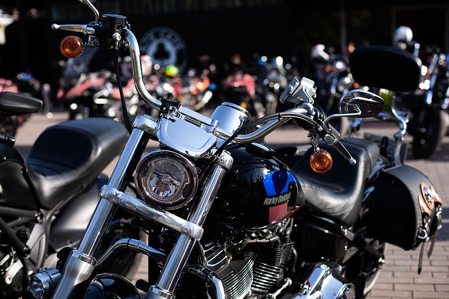 black touring motorcycle, vehicle, transportation, machine, wheel HD wallpaper