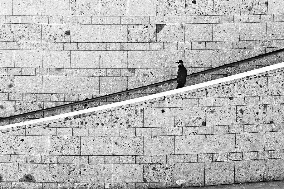 architecture, stairs, perspective, staircase, emergence, wall HD wallpaper