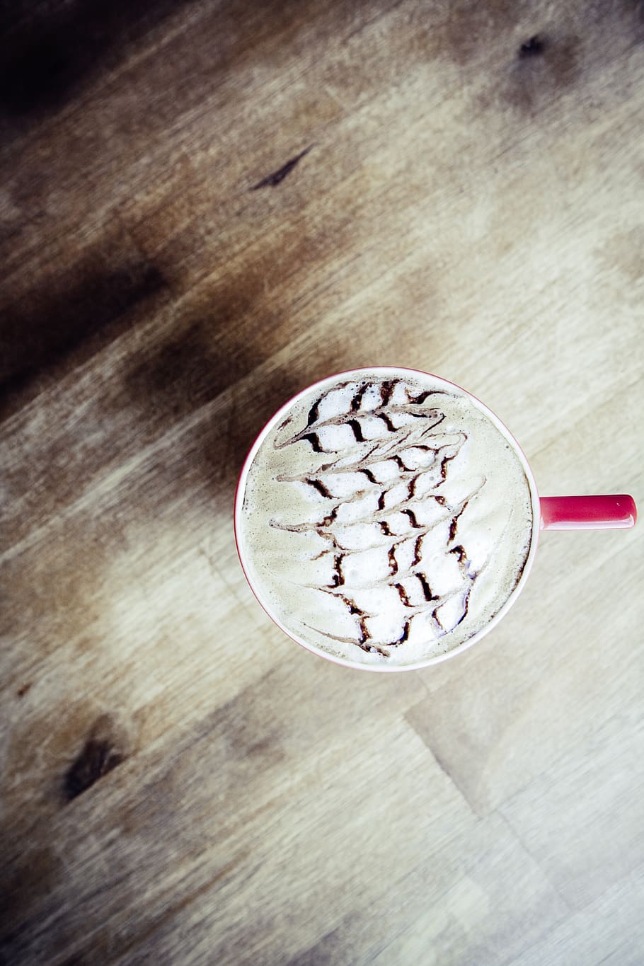 Cappuccino, beverage, coffee, cup, drink, mug, wood, food and drink HD wallpaper