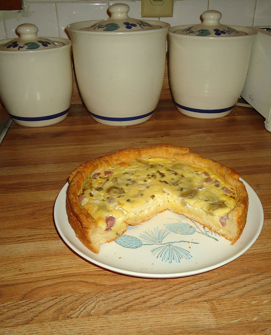 quiche, eggs, omelette, pie, breakfast, food, food and drink HD wallpaper