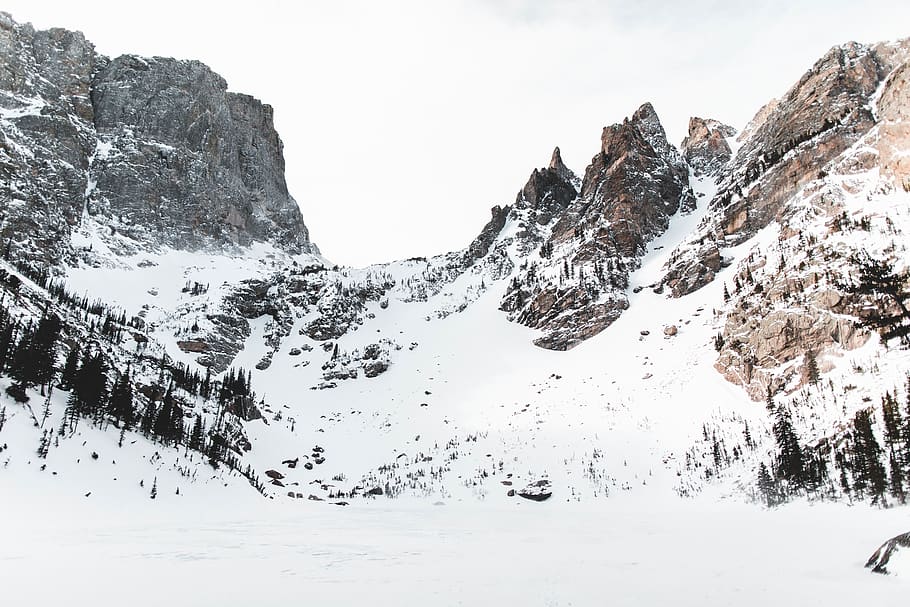brown snow capped mountain, outdoors, nature, mountain range HD wallpaper