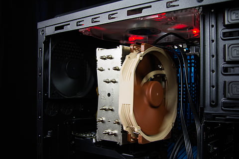 Computer Tower Interior, close-up, computer part, connection HD wallpaper