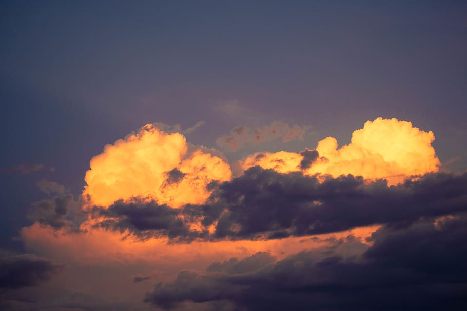 nature, outdoors, sky, cloud, weather, cumulus, sunlight, sunset HD wallpaper
