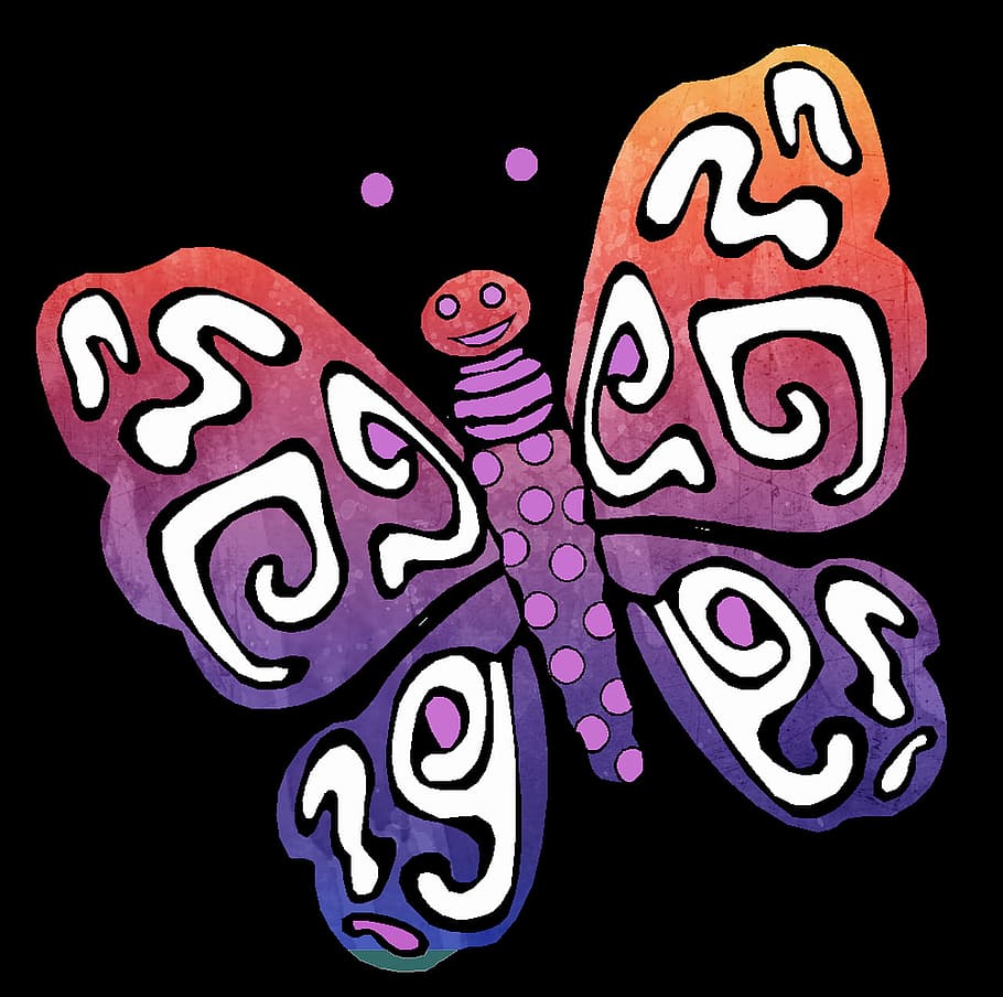 butterfly, graphic, graphical, insect, animal, representation HD wallpaper