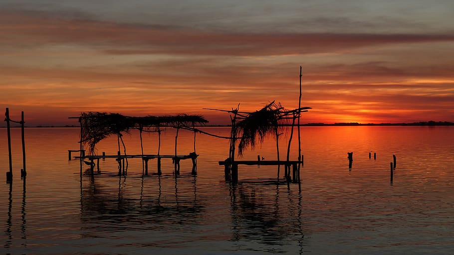 sunset, water, sea, dawn, dusk, sky, cloud - sky, beauty in nature HD wallpaper