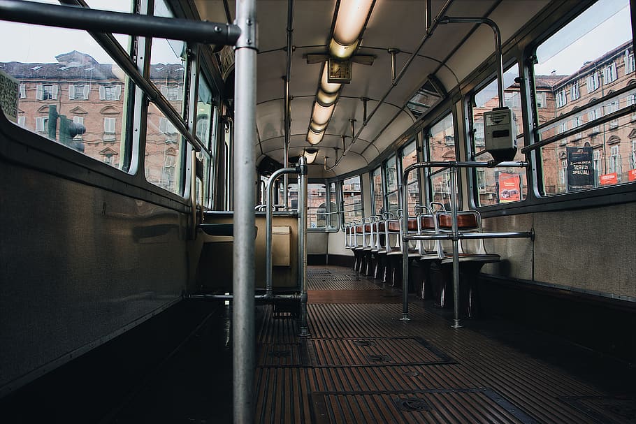 gray train seat, mode of transportation, public transportation HD wallpaper