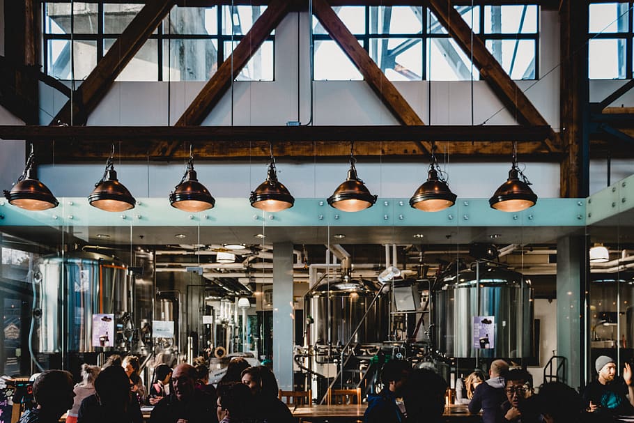 people inside buildings, human, person, factory, brewery, window HD wallpaper
