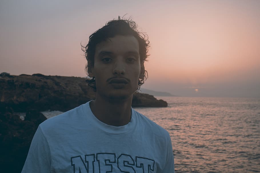 algeria, boy, man, sunset, portrait, looking at camera, headshot HD wallpaper