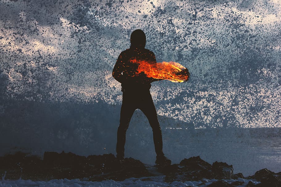 fire, dance, people, beach, sand, dark, night, happy, shadow HD wallpaper