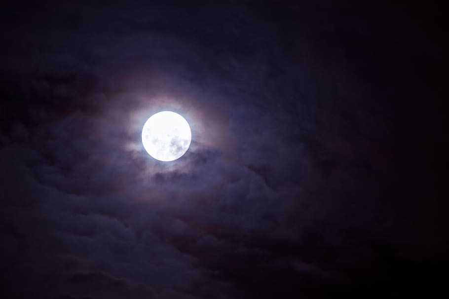 cloud, mystic, dark, cloudy, skylight, night sky, moonlight HD wallpaper