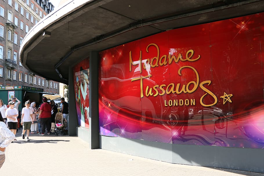 london, united kingdom, madame tussauds, sight, landmark, text