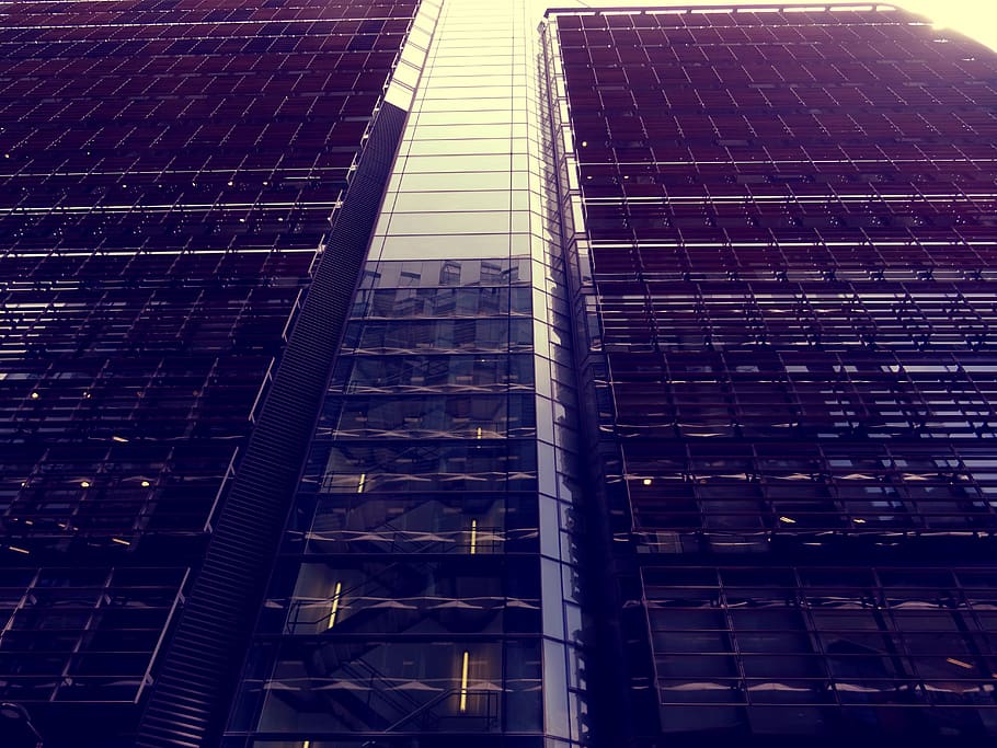 Black High-rise Buildings, architecture, city, construction, facade HD wallpaper