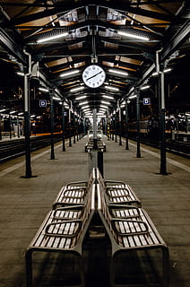 analog clock displaying 8:10, transportation, terminal, vehicle HD wallpaper