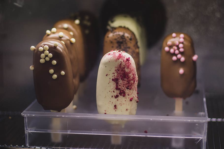 Variety Flavor of Popsicles on Acrylic Case, candy, chocolate HD wallpaper