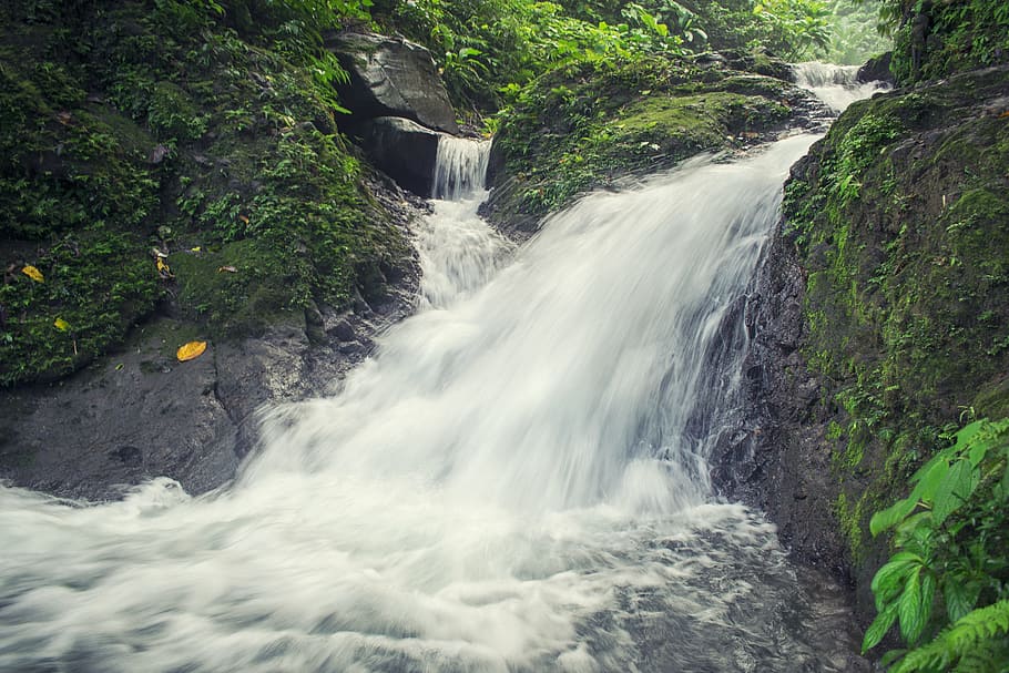 Time Lapse Photo of Waterfalls, daytime, flow, landscape, long exposure HD wallpaper