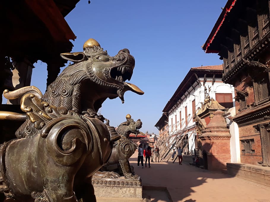 Bhaktapur Durbar Square is the plaza in front of the royal palace of the old Bhaktapur Kingdom. It is a UNESCO World Heritage Site.