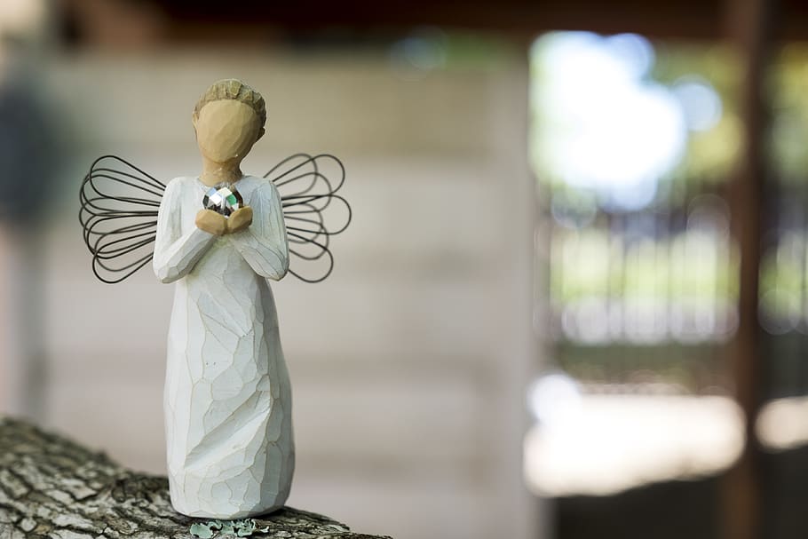 Willow Tree Angel Figurine, decoration, figures, macro, art and craft, HD wallpaper