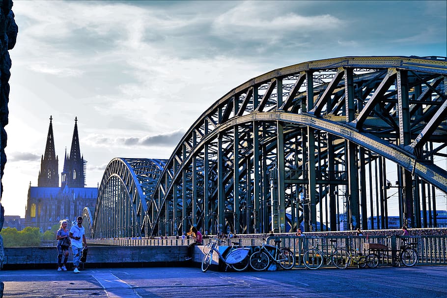 bridge, koln germany, architecture, built structure, transportation HD wallpaper