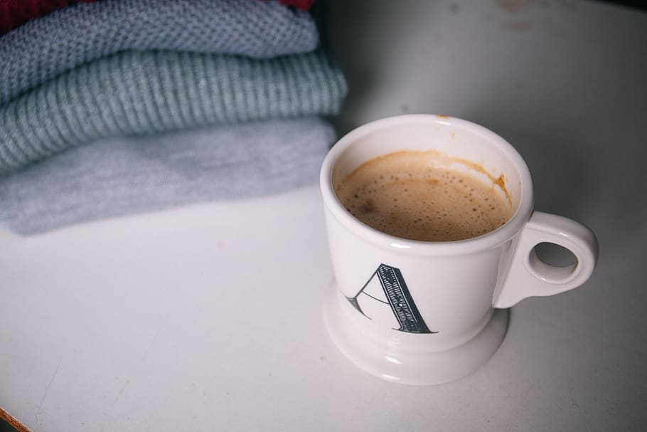 cup, mug, sweater, coffee, refreshment, drink, coffee cup, food and drink HD wallpaper