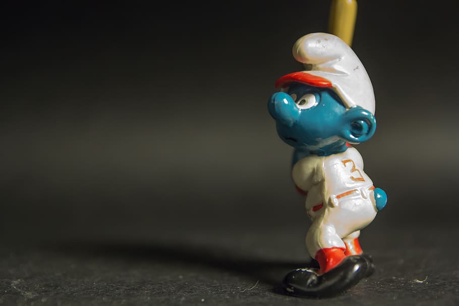 smurf, baseball, night, sport, game, joke, player, athlete HD wallpaper