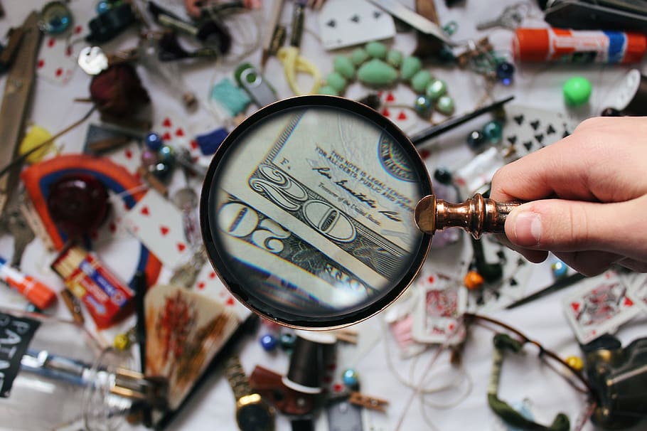 Close-up Photography of Magnifying Glass, blur, focus, fun, research HD wallpaper