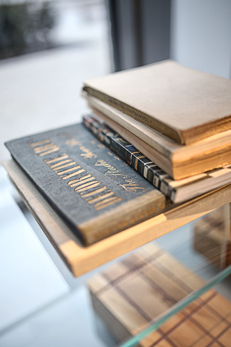 Old book with gold font, books, library, publication, no people HD wallpaper