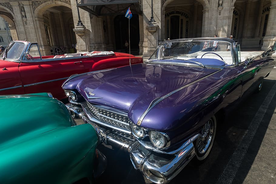 Hd Wallpaper Cuba Havana Capitolio Almendron Car Classic Cadillac Wallpaper Flare