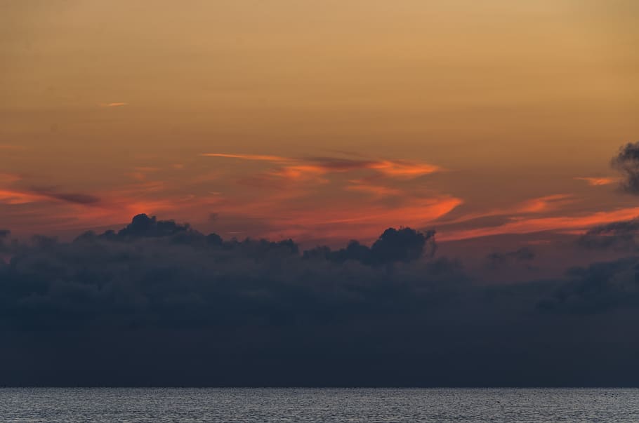 clouds, sky, landscape, water, atmosphere, sunset, scenics - nature HD wallpaper
