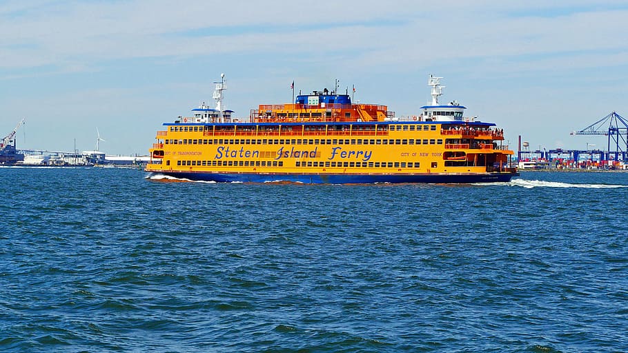 State Island ferry makes the 5 mile crossing between Lower Manhattan and St. George Terminal on Staten Island in about 25 minutes. The crossing provides one of the best views of Lower Manhattan, Statue of Liberty and Ellis Island ... and it s all free., HD wallpaper