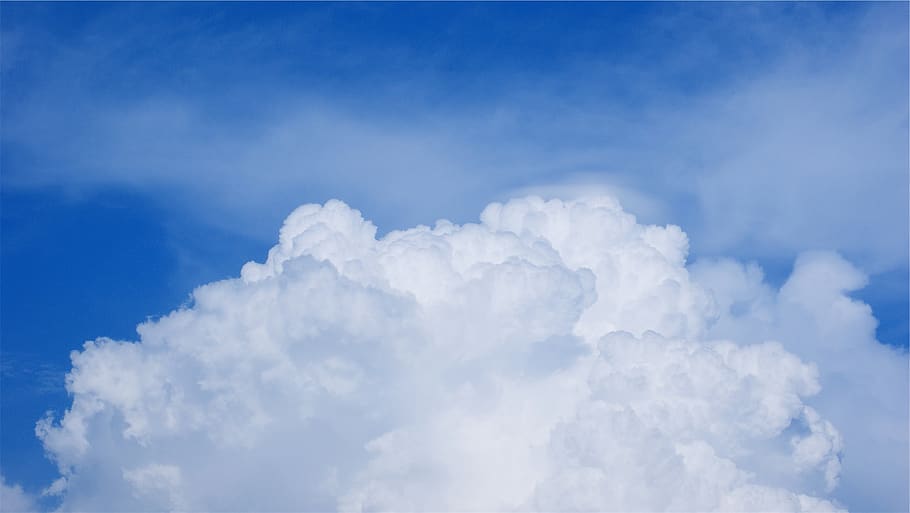 blue, sky, clouds, cloud - sky, white color, cloudscape, beauty in nature HD wallpaper