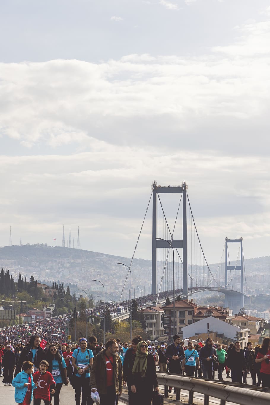 turkey, 15 july martyrs bridge, istanbul marathon, 15 temmuz şehitler köprüsü, HD wallpaper
