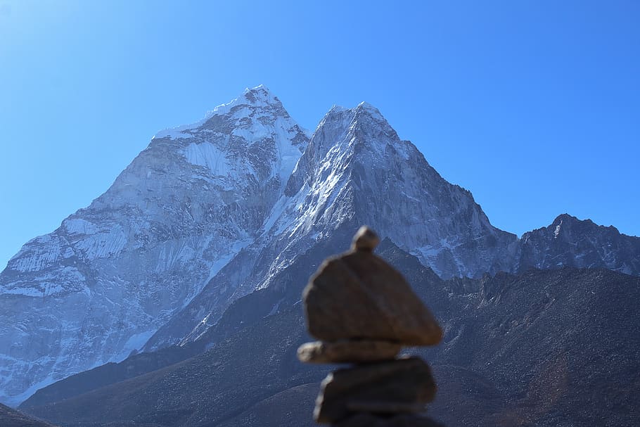 nepal, dingboche, mountain, sky, cold temperature, beauty in nature HD wallpaper