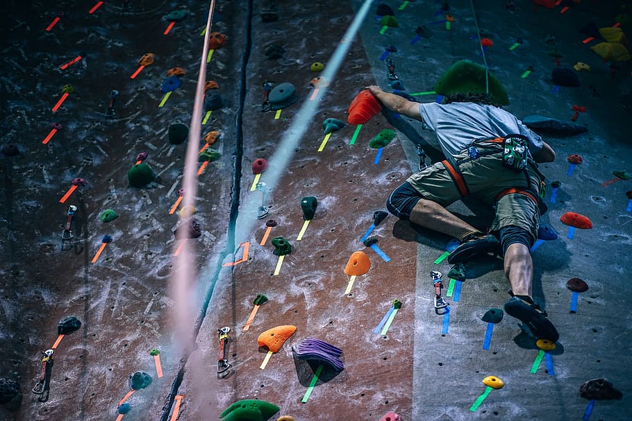 people, man, climbing, rappelling, adventure, sport, physical HD wallpaper