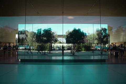 apple store, apple park, architecture, cupertino, flooring HD wallpaper