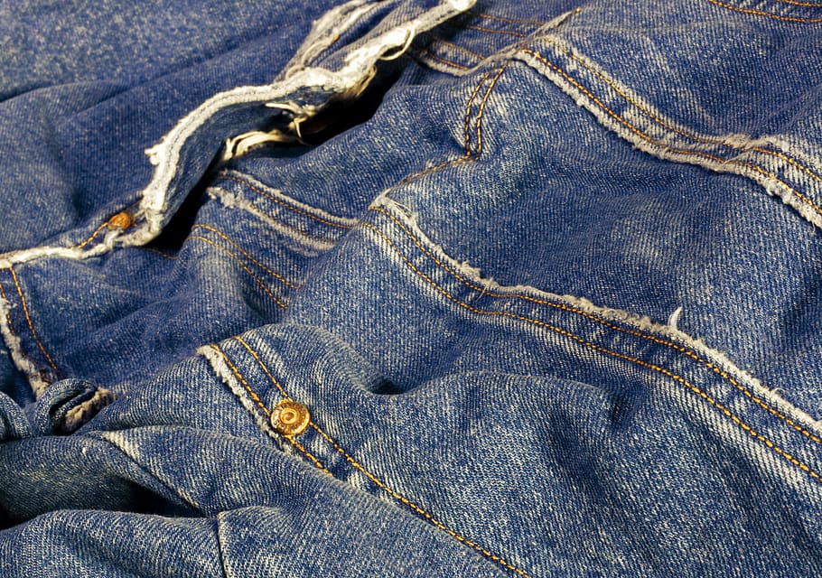 aged, blue, canvas, casual, close-up, closeup, cloth, clothes HD wallpaper