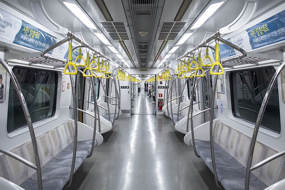 train car interior, public transportation, rail transportation HD wallpaper