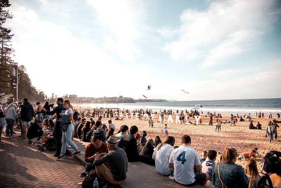 event, crowd, person, beach, festival, wine festival, australia HD wallpaper