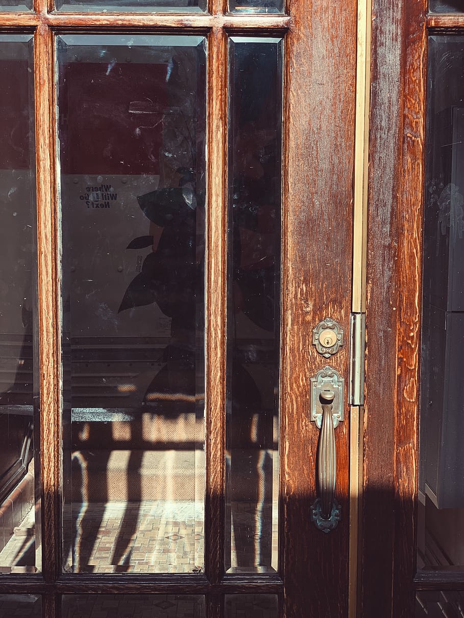 brown wooden panel door, wood - material, no people, close-up HD wallpaper