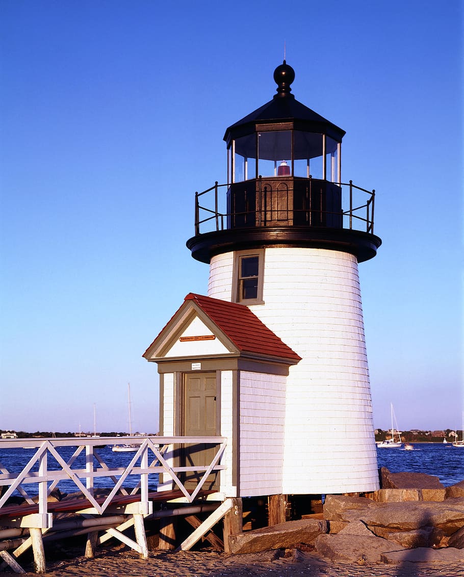 shore, seashore, lighthouse, construction, archtiecture, architecture HD wallpaper