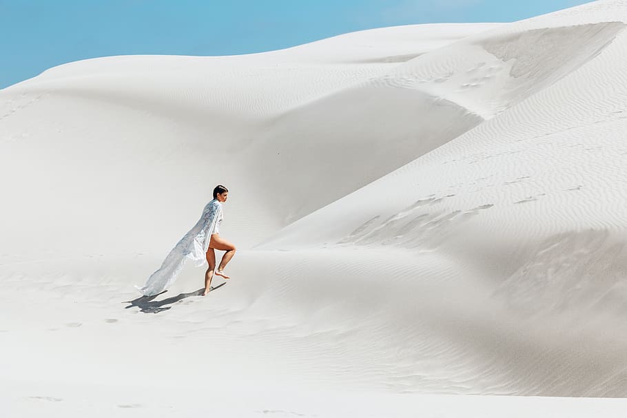 white, sand, desert, highland, landscape, outdoor, view, travel HD wallpaper