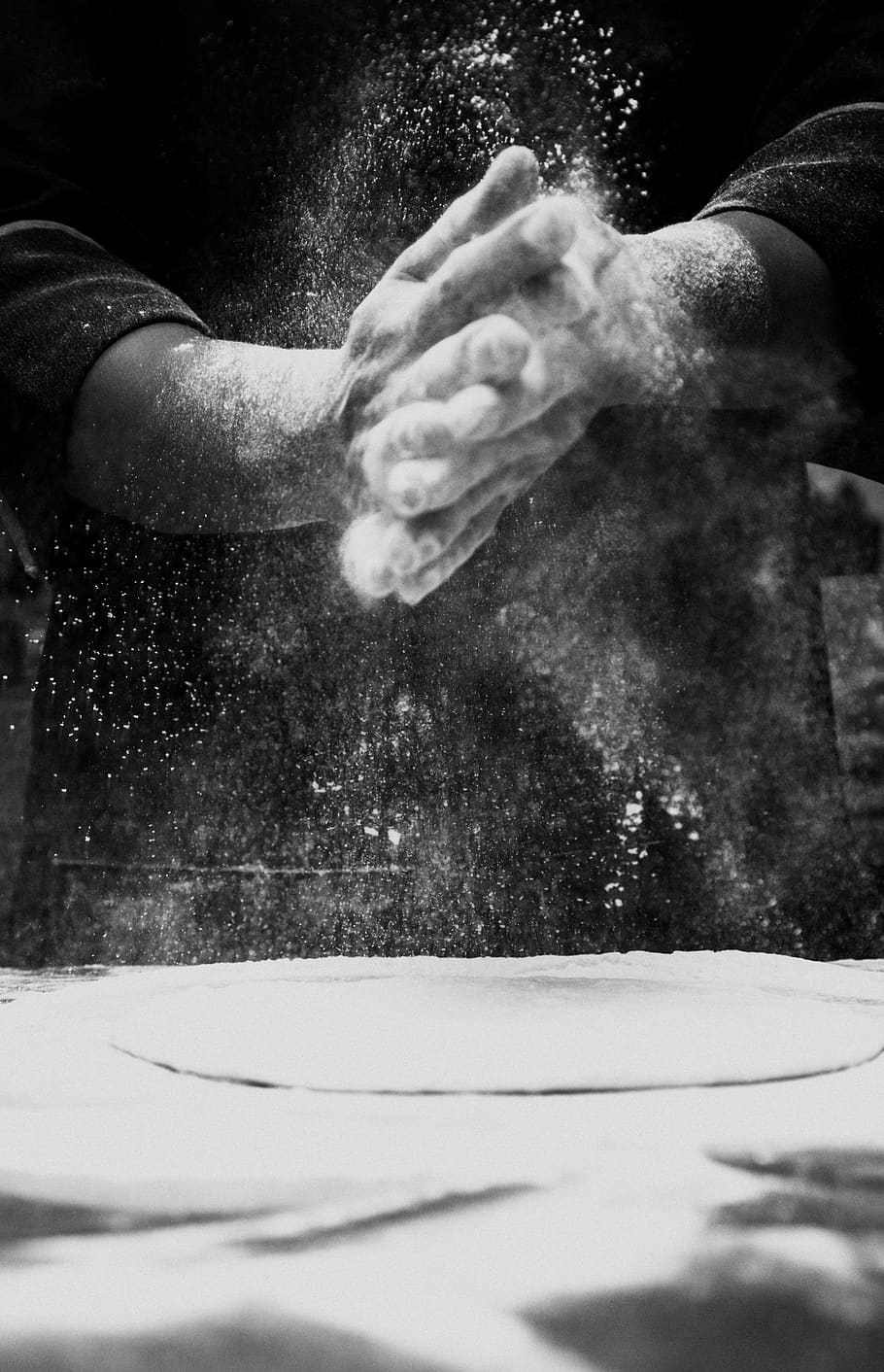 Person Spreading Flour, baked, chef, cook, dough, food, food photography HD wallpaper