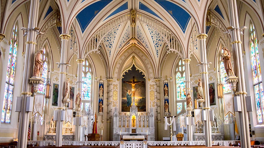 church interior, religion, place of worship, belief, spirituality HD wallpaper