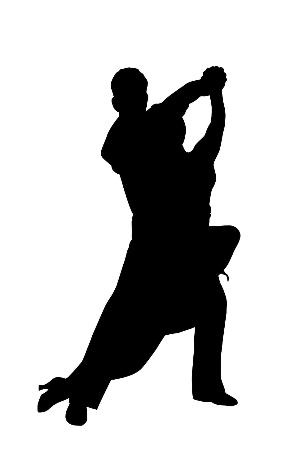 Silhouette of couple dancing together., salsa, people, concept HD wallpaper