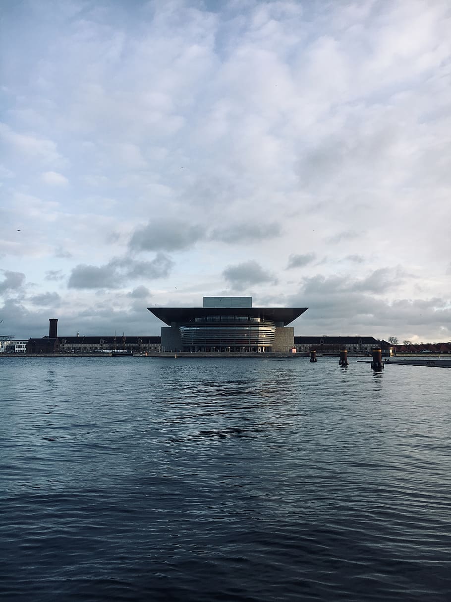 cloud, copenaghen, wave, sky, structure, water, cold, denmark HD wallpaper