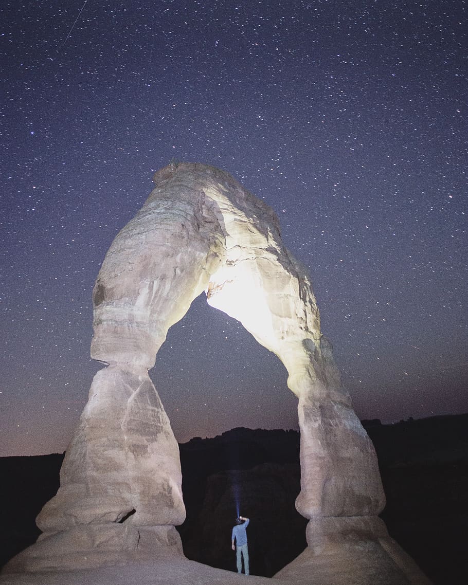 united states, moab, sky, night, star - space, nature, scenics - nature HD wallpaper