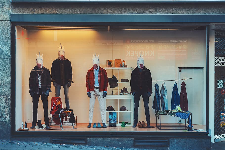 men's red zip jacket, human representation, mannequin, shopping HD wallpaper