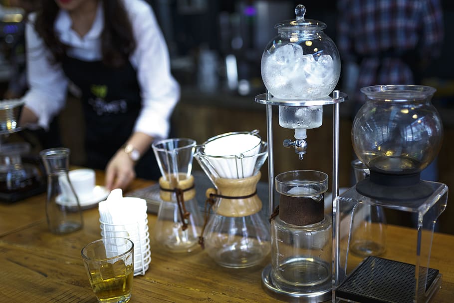 Brewing Coffee Equipment, bar, celebration, close-up, coffee maker HD wallpaper